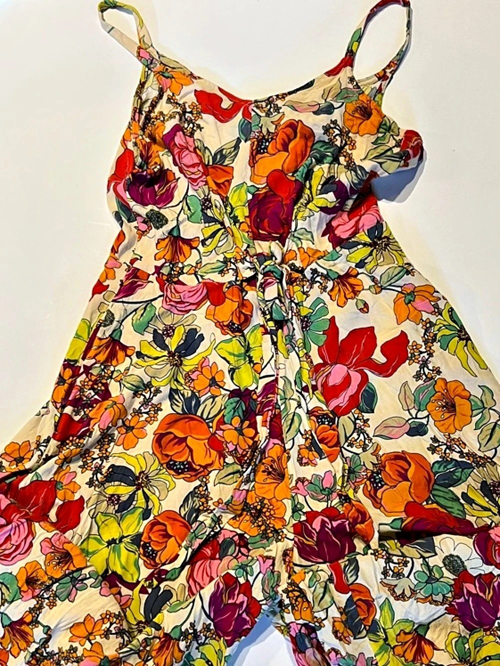 MSK Floral romper  in Multicolor & White Size Small